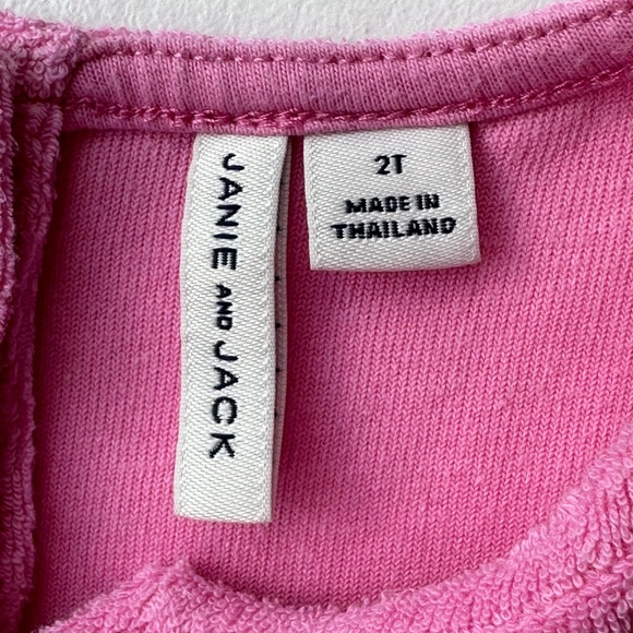 Janie and Jack Pink Terrycloth Dress Swim Coverup 2T - Picture 4 of 7